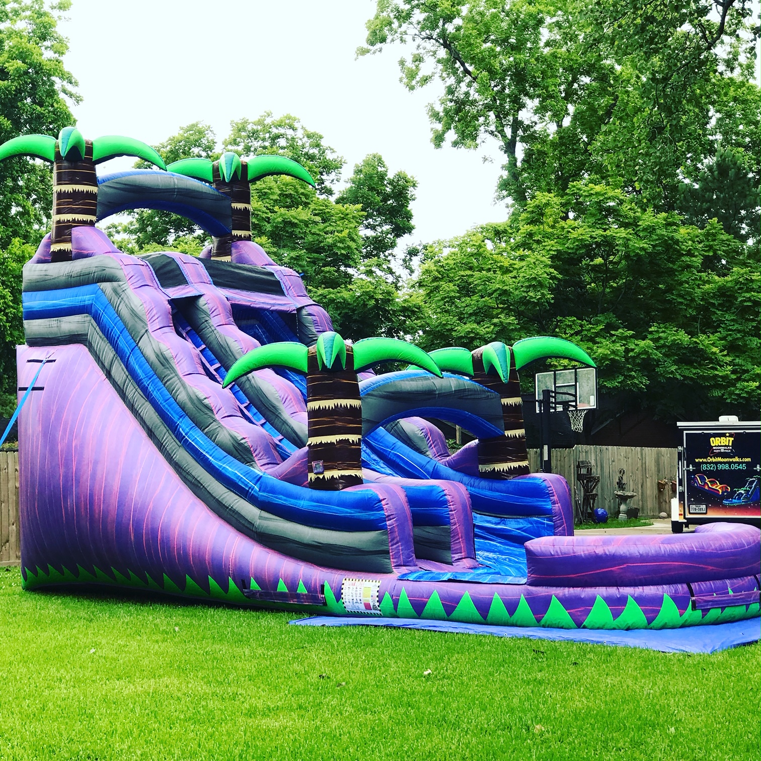20 ft Purple Paradise Water Slide Orbit Moonwalks and Party Rentals